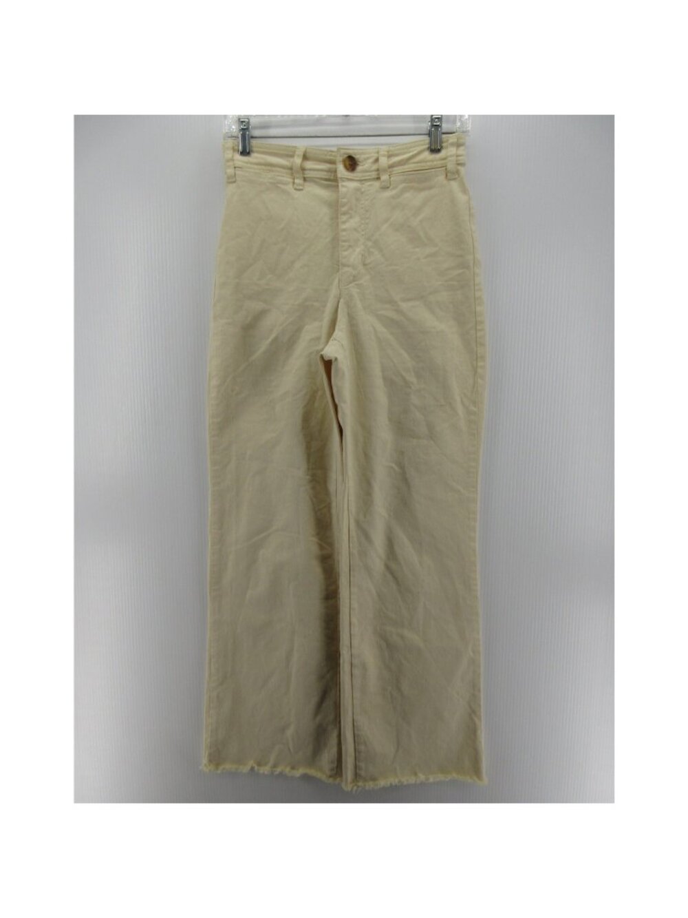 Marine Layer Pants 6 Wide Leg Trousers Raw Hem Stretch Cotton *